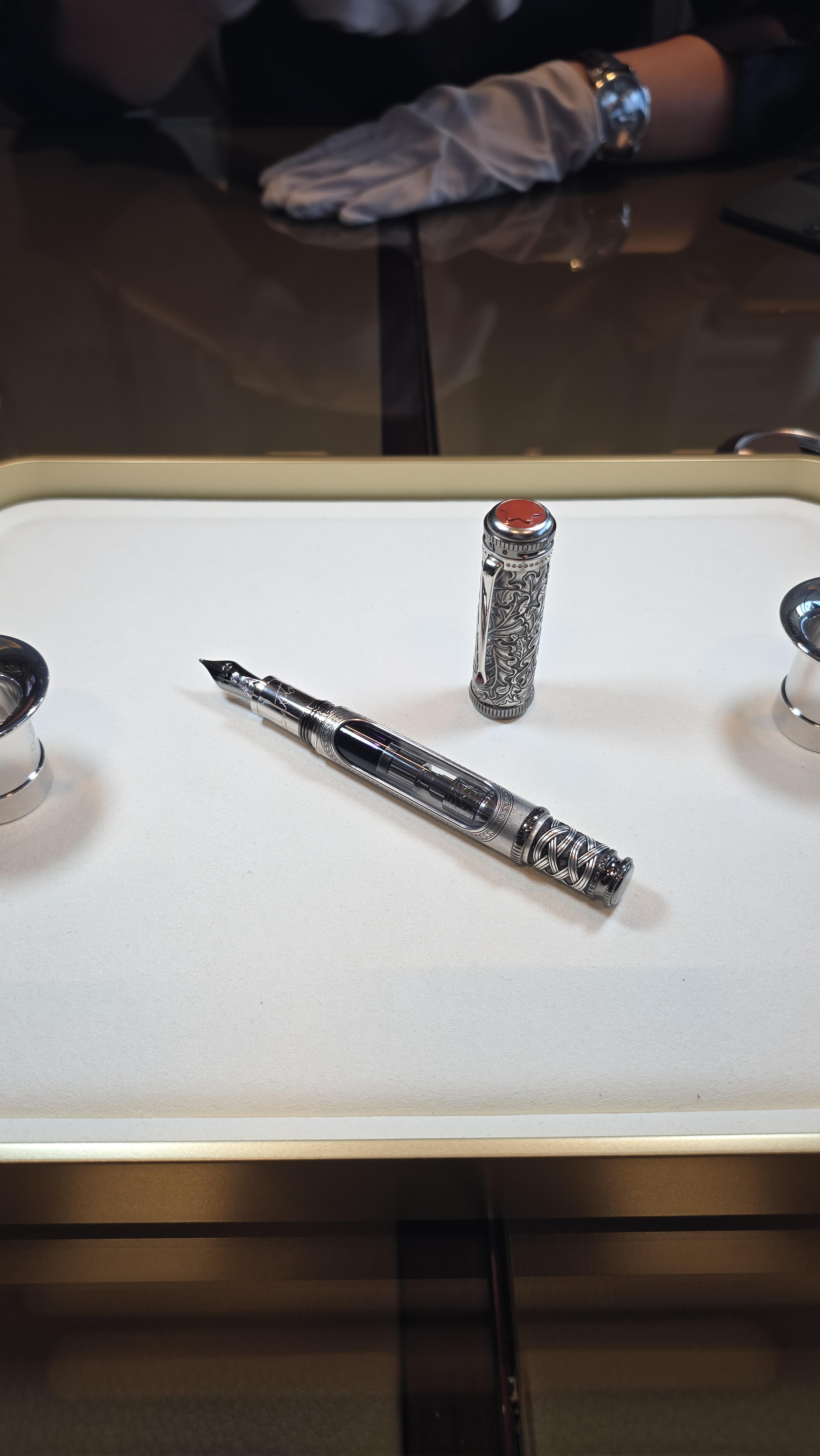 The inked Bram Stoker LE93 skeleton fountain pen